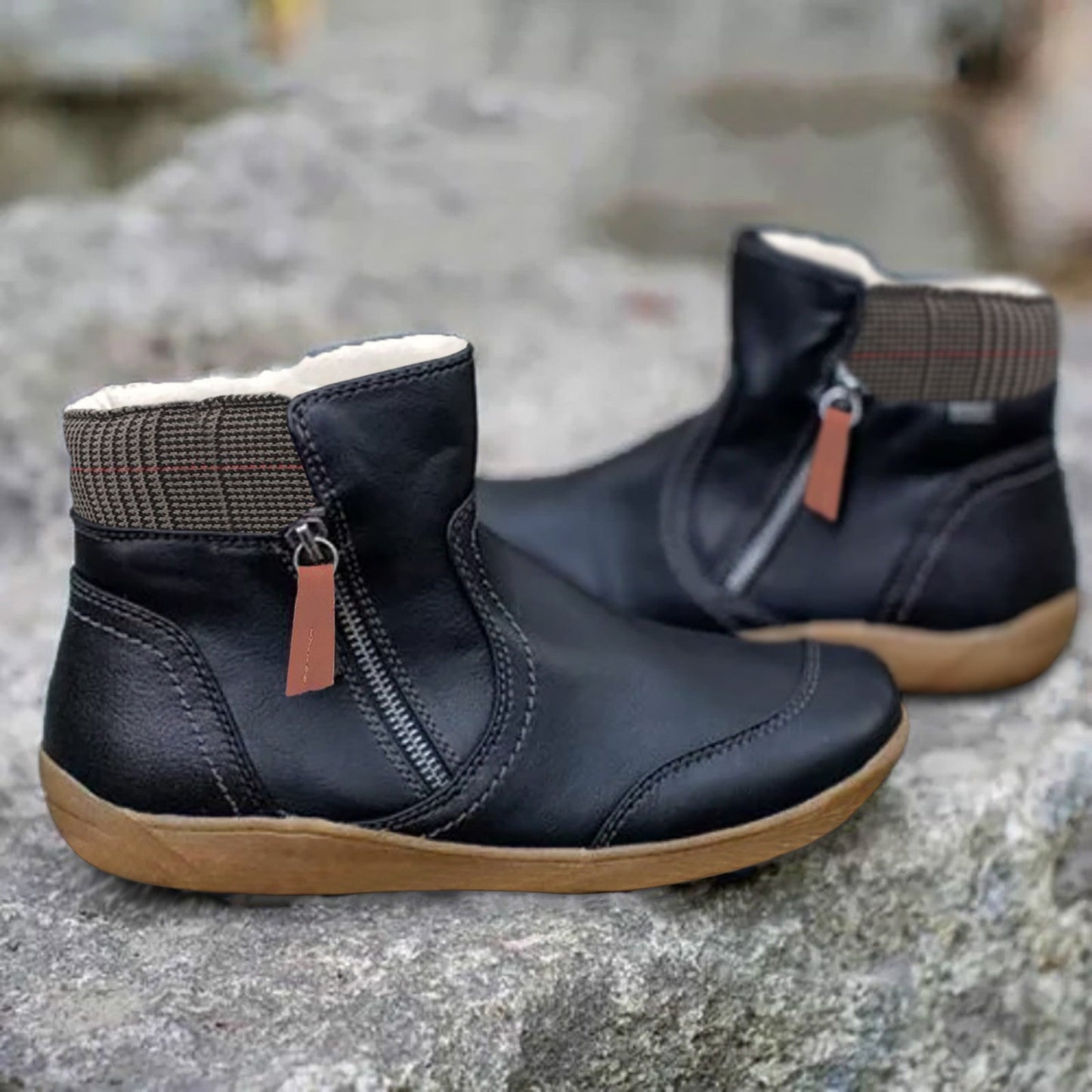 Orthopädische Lederstiefel Mit Reißverschluss