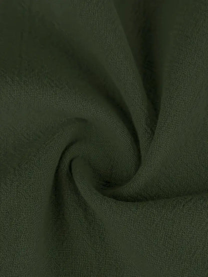 Kurzärmliges Midikleid Mit Taschen