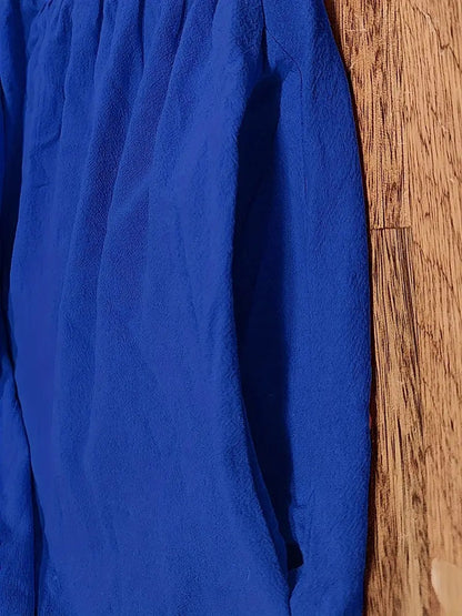 Kurzärmliges Midikleid Mit Taschen