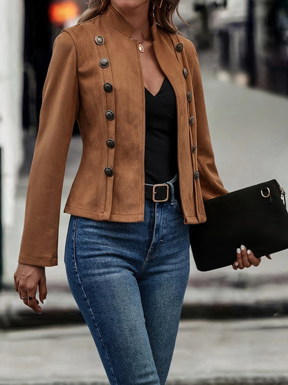 Stylische Designjacke Mit Knopfdetail