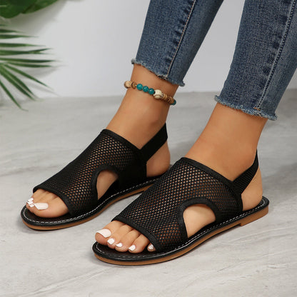 Elegante Sandaletten Mit Mesh-Detail