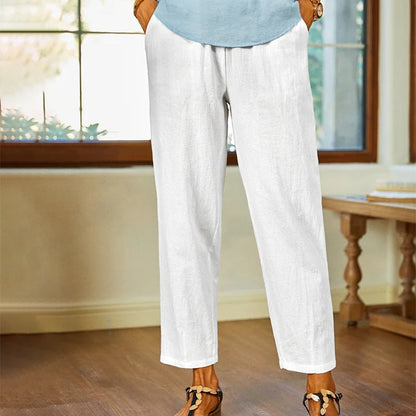 Elegante, Schlichte Leinenhose