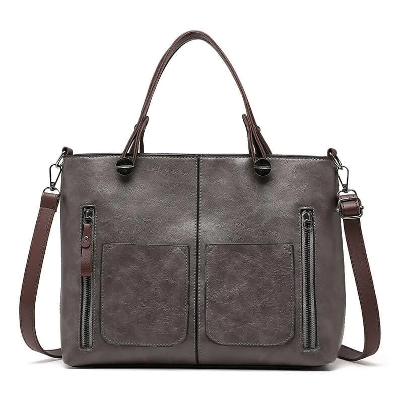 Vintage Leder Damen Umhängetasche