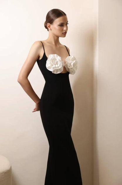 Bandage-Maxi-Slipkleid Mit Blumenmuster