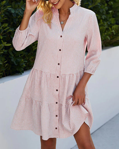 Sommerkleid İn A-Linie Mit V-Ausschnitt