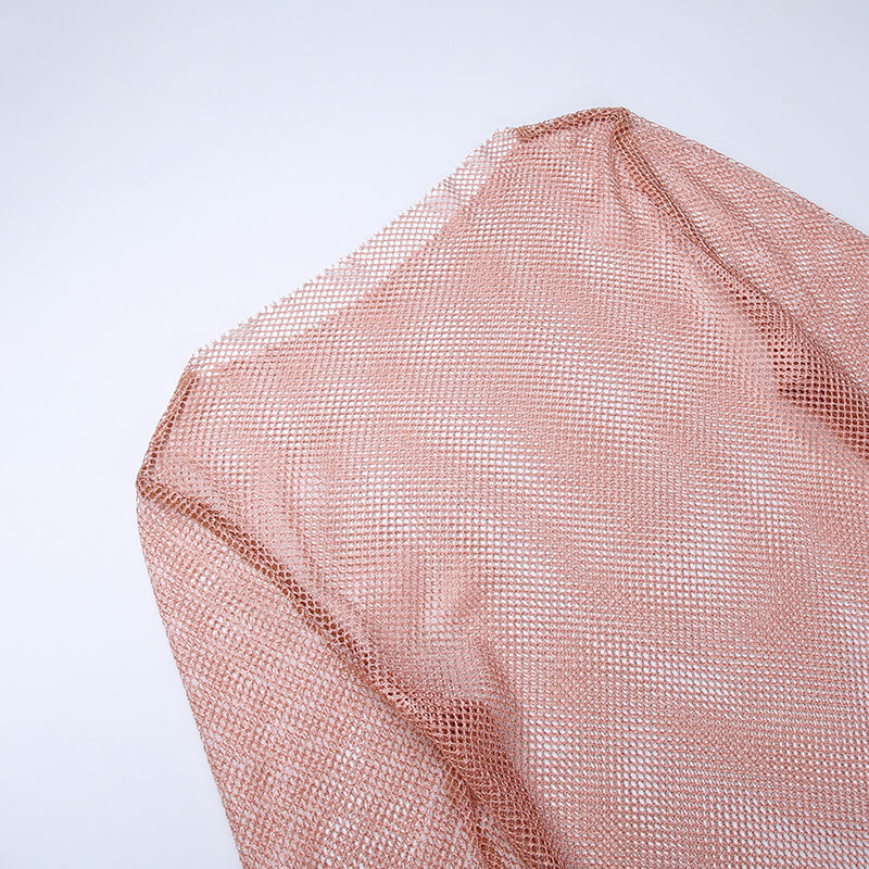 Glänzendes Lurex-Party-Minikleid Mit Rundhalsausschnitt Und Transparentem Netzstoff Und Langen Ärmeln Aus Kunstpelz - Rosa