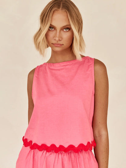 Stilvolles Crop-Shorts-Set