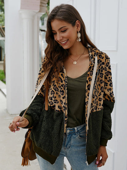 Plüschjacke Mit Leopardenmuster