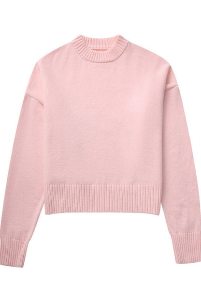 Lässiger, Eleganter Rosa Pullover