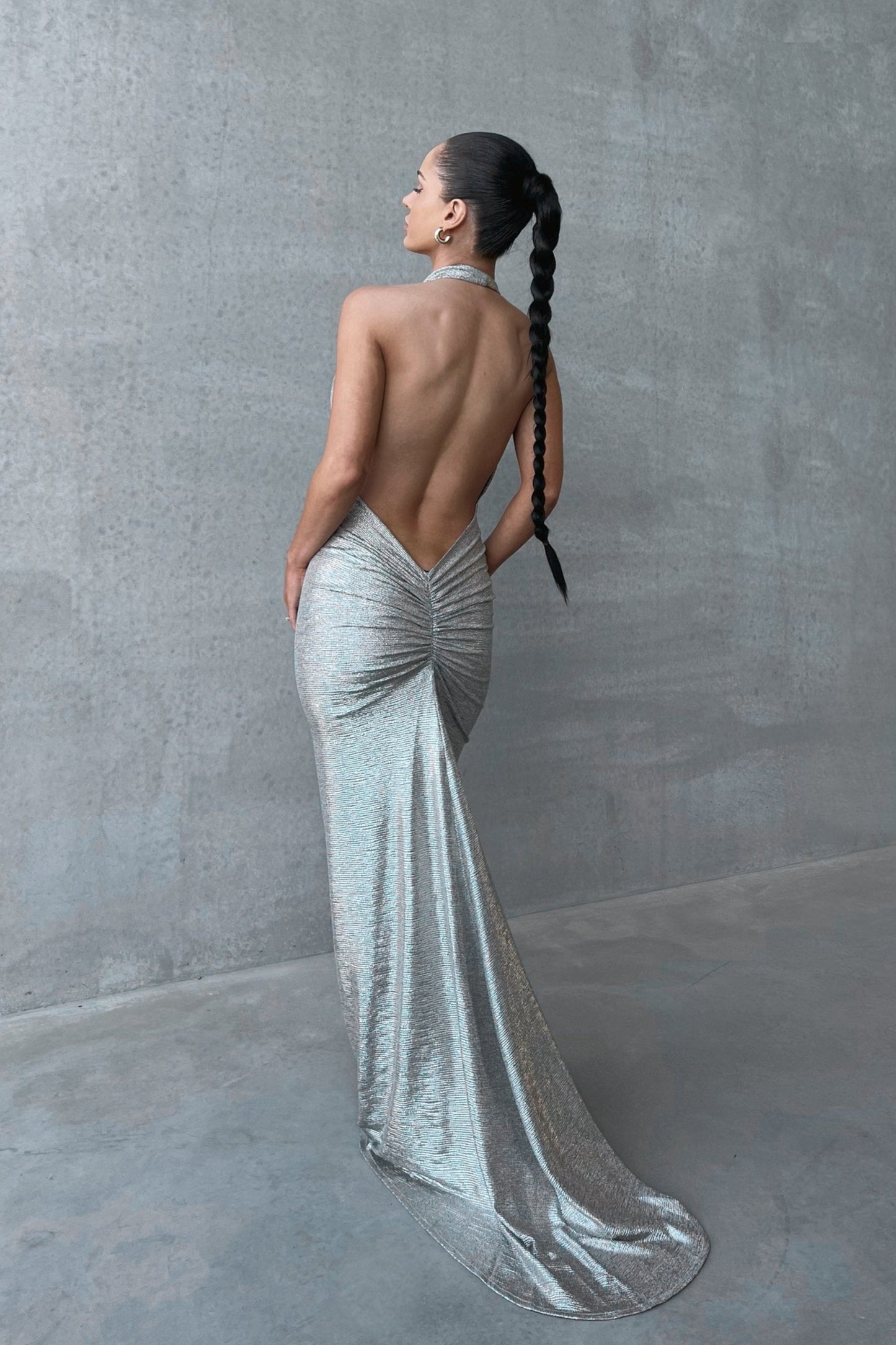 Neckholder-Maxikleid Mit Rückenfreiem Schnitt