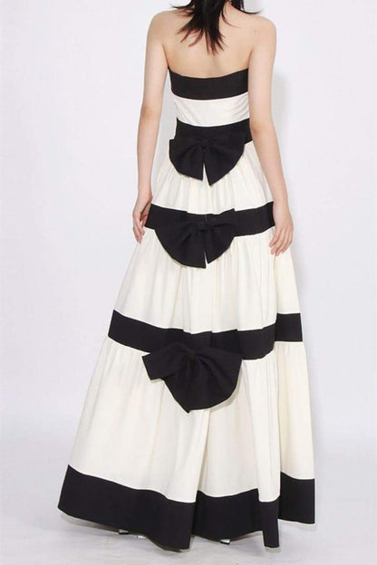 Karen Maxikleid Mit Farbblockdesign Und Schleifendetail