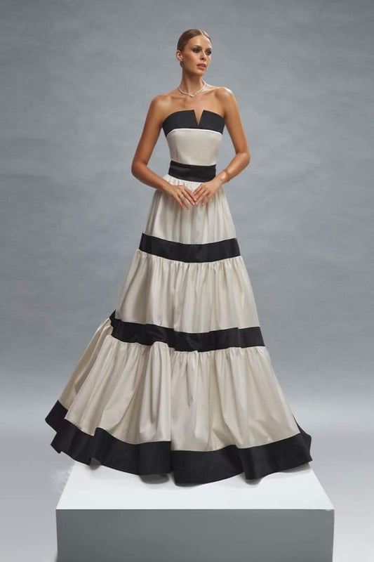 Karen Maxikleid Mit Farbblockdesign Und Schleifendetail