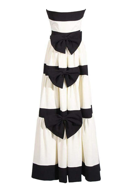 Karen Maxikleid Mit Farbblockdesign Und Schleifendetail