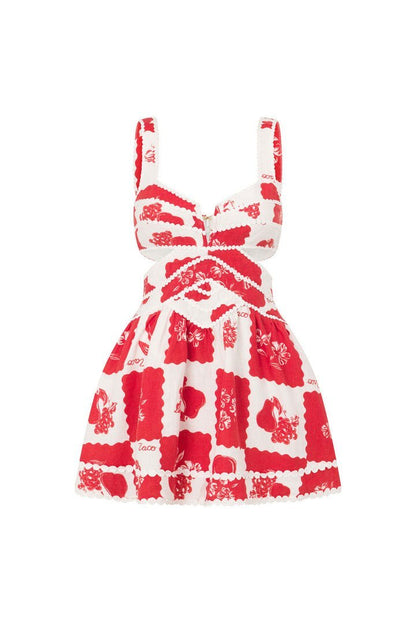 Minikleid Mit V-Ausschnitt Und Verstellbaren Trägern