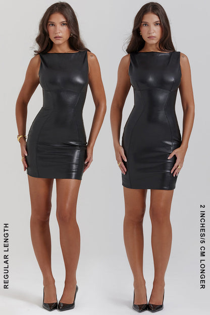 Mini-Korsettkleid Aus Veganem Leder