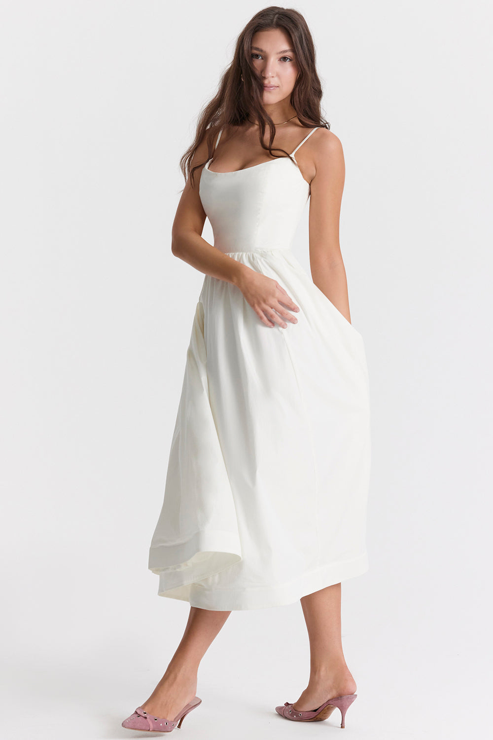 Bequemes, Fließendes Midikleid