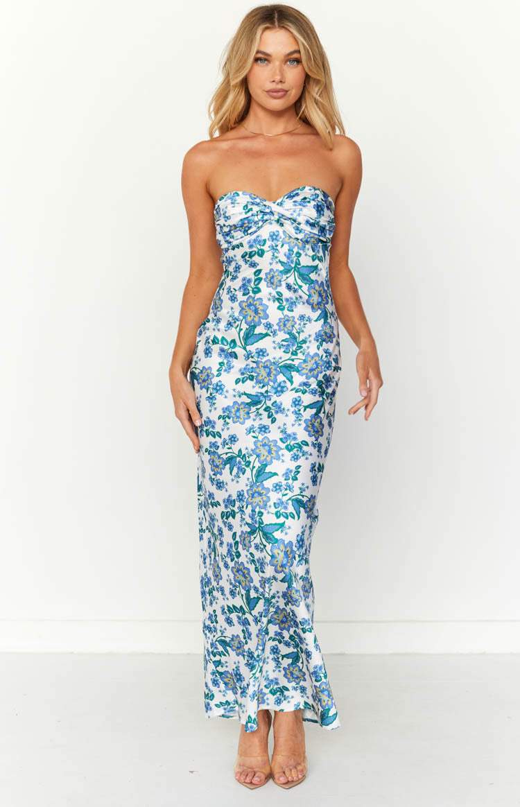 Bedrucktes Maxi-Tube-Kleid Mit Knotendetail