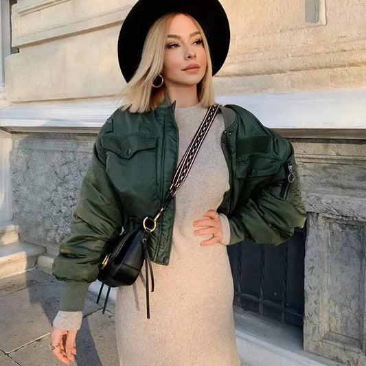 Stylische Damen Bomberjacke