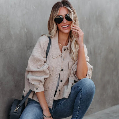 Elegante Jacke Mit Stylischem Strickdetail