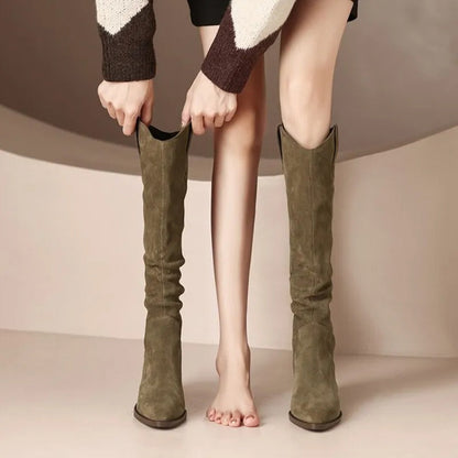 Lederstiefel İm Vintage-Stil