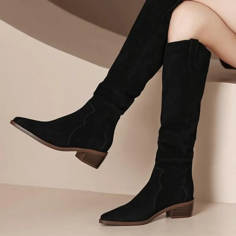Lederstiefel İm Vintage-Stil