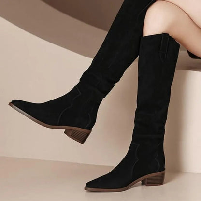 Lederstiefel İm Vintage-Stil