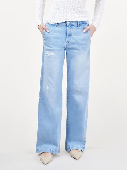 Jeans Mit Weitem Bein Und Stylischem Design