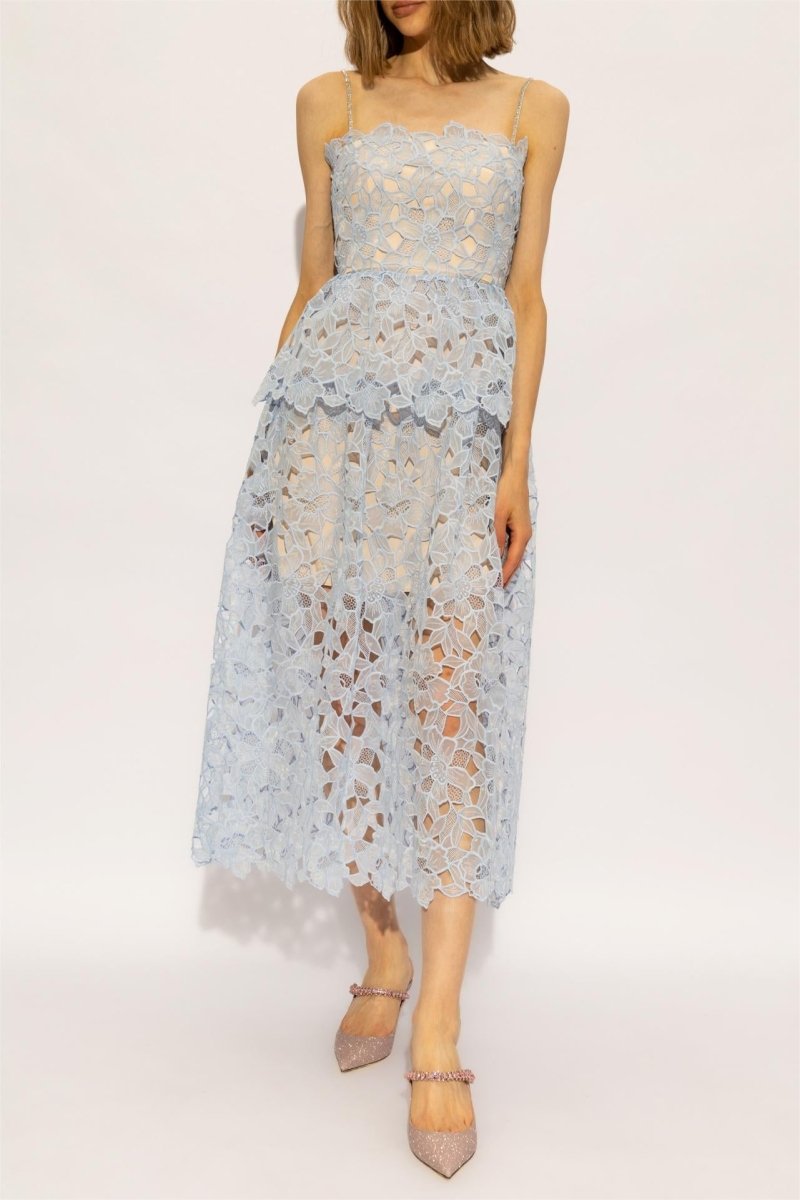 Midi-Unterkleid Mit Spitzenlagen