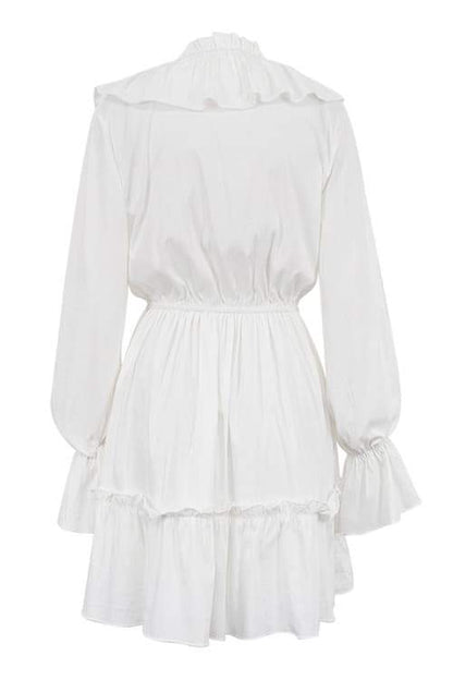 Minikleid Mit Tiefem V-Ausschnitt Und Volant