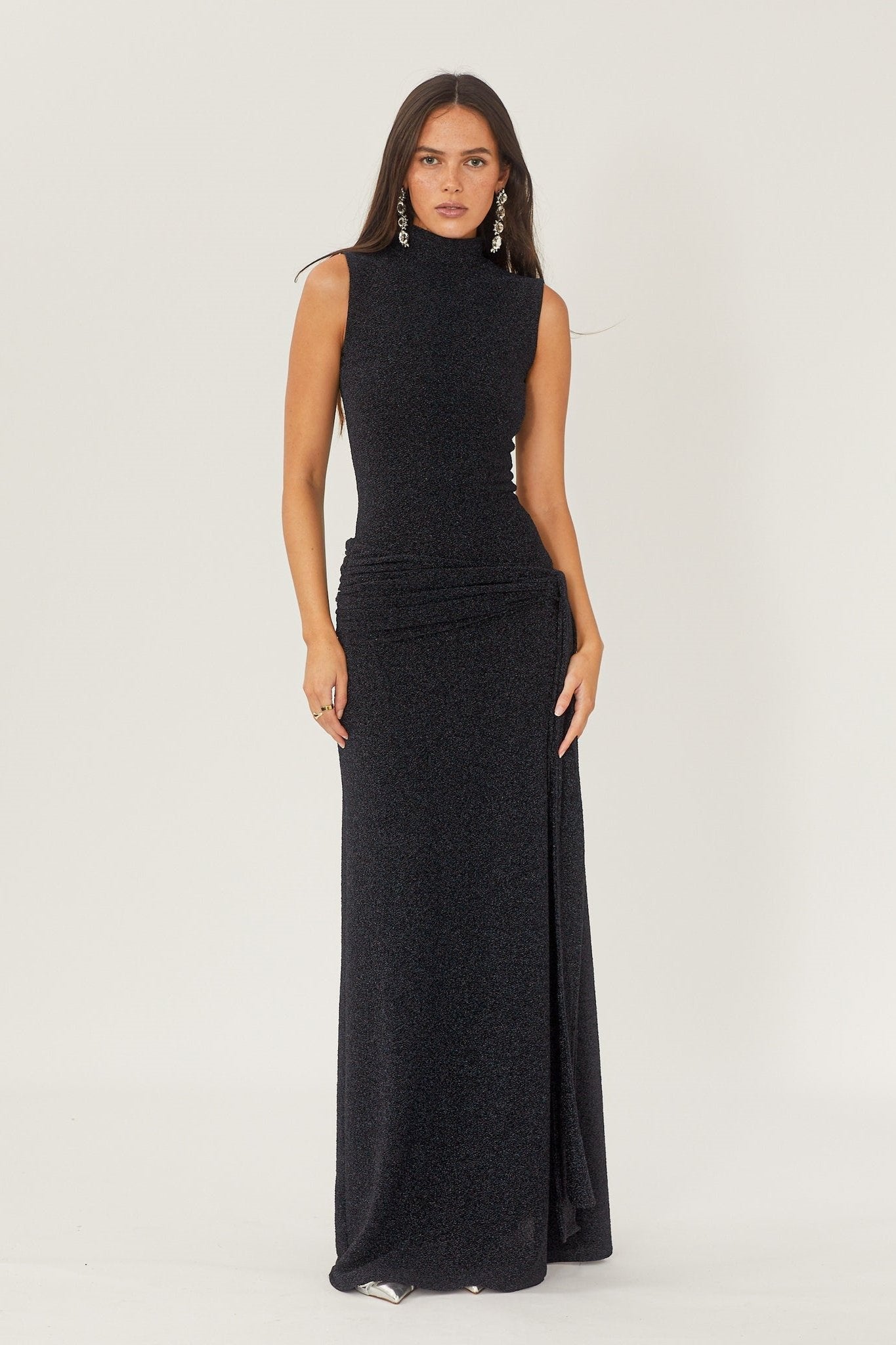 Ärmelloses, Elegantes Maxikleid Aus Strick