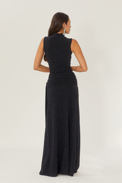 Ärmelloses, Elegantes Maxikleid Aus Strick