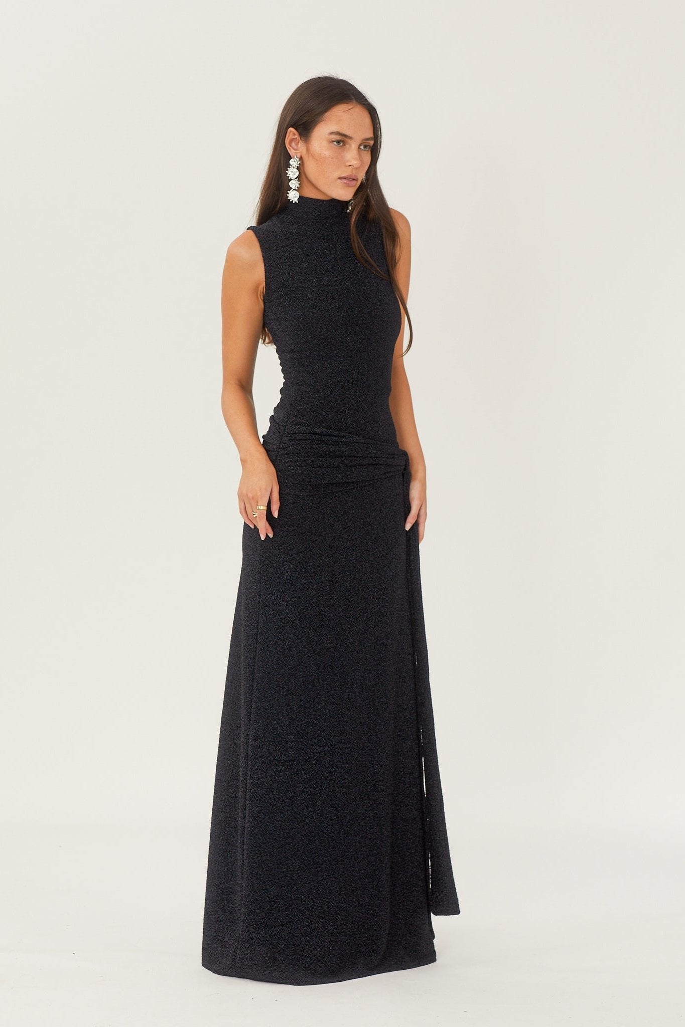 Ärmelloses, Elegantes Maxikleid Aus Strick