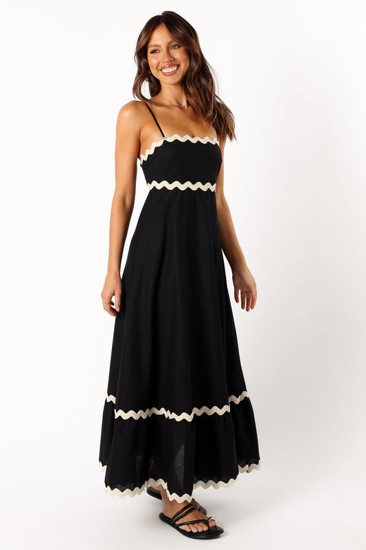 Gemustertes Maxikleid Mit Dünnen Trägern