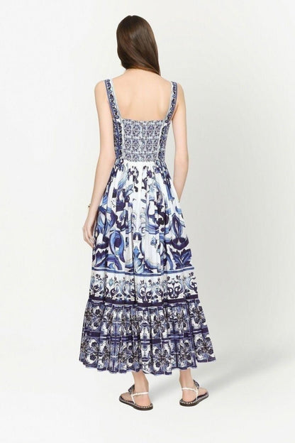 Gemustertes Maxikleid Mit Trägern