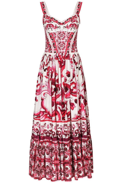 Gemustertes Maxikleid Mit Trägern