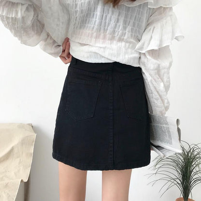 Eleganter Und Schlichter Jeansrock