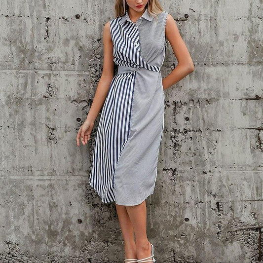 Gestreiftes Midikleid