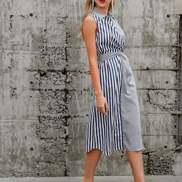 Gestreiftes Midikleid