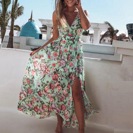 Midikleid Mit V-Ausschnitt
