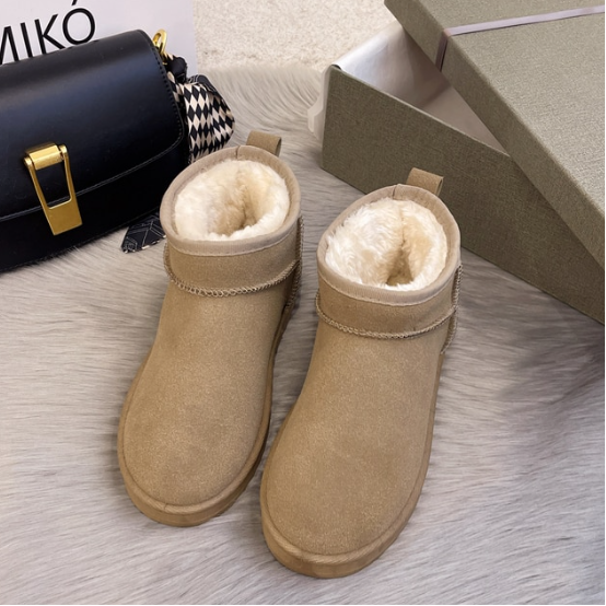 Stiefel Mit Wollfutter Und Details