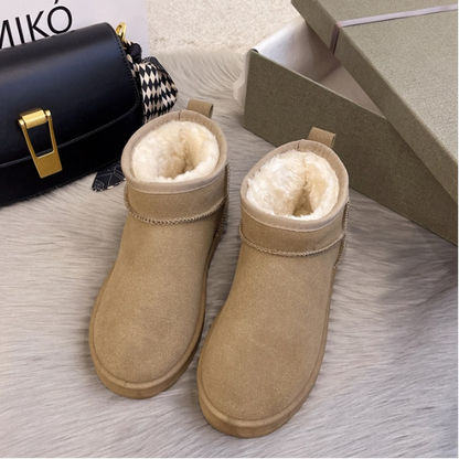 Stiefel Mit Wollfutter Und Details