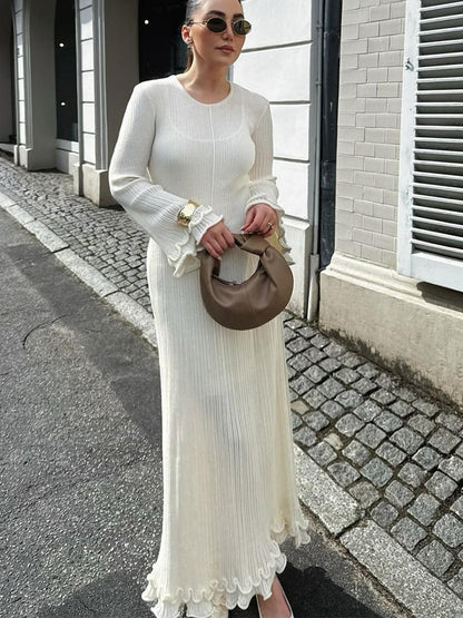 Maxi-Strickkleid İm Glockenschnitt