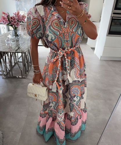 Maxikleid Mit Ethnischem Muster